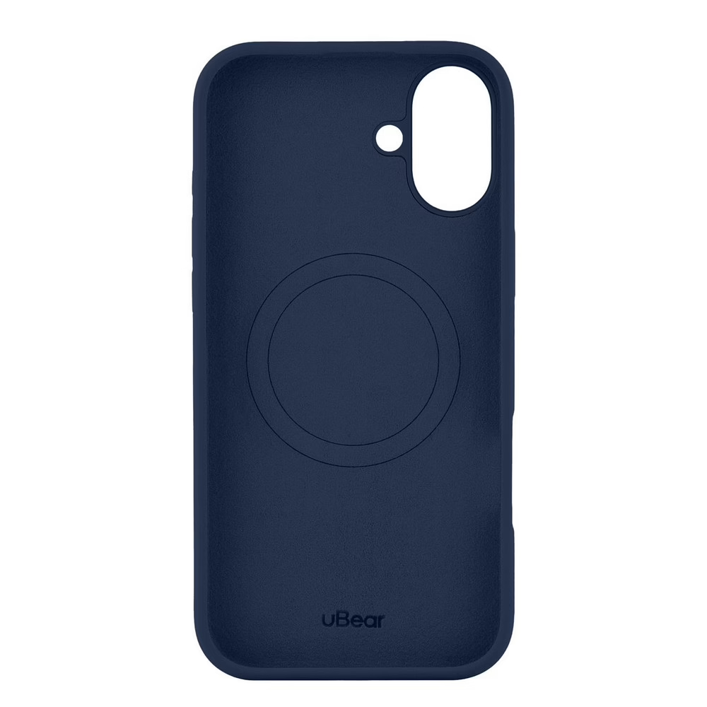 Чехол защитный uBear Touch Mag Case iPhone 16 Plus, софт-тач, темно-синий